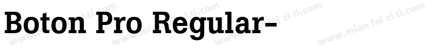 Boton Pro Regular字体转换